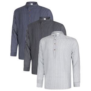 [파파브로] 세련된 디자인의 스트라이프 헨리넥 셔츠 MS-SHA-Q002