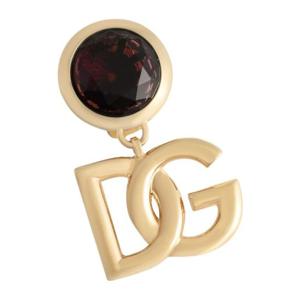 돌체앤가바나 로고 참 라운드 스톤 클립 온 귀걸이 WER6M1W1111