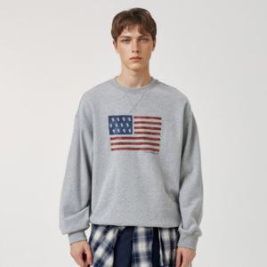 [후아유]남녀공용 American Flag Sweatshirt(Brushed) WHMWF4T91U