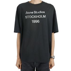 아크네 스튜디오 25FW 공용 스탬프 로고 반팔티 페이딩블랙 CL0196 BM0