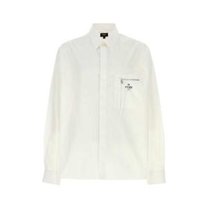 FENDI White poplin shirt FS1098AN08 F0QA0