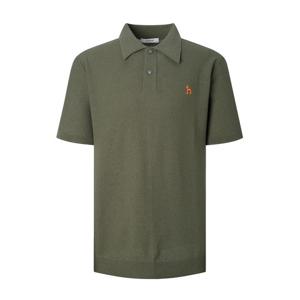 [헤지스]헤지스 카키 짜임 면혼방 반팔니트 WHSW4C551K2