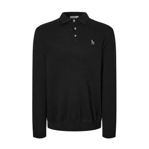 [헤지스]헤지스 블랙 짜임 울 카라니트 WHSW4D551BK