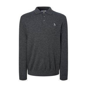 [헤지스]헤지스 차콜그레이 짜임 울 카라니트 WHSW4D551CG