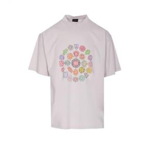 발렌시아가 반팔 티셔츠 764235 TTVH49012 Grey