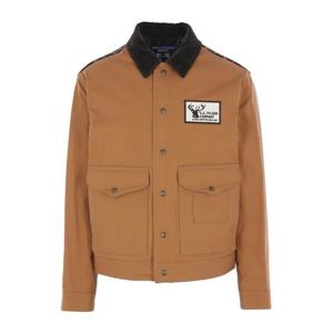 준야와타나베 카멜 코튼 캔버스 플란넬 백 패널 재킷 WPJ014W25