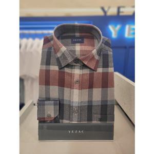 [예작셔츠] YJWBR132RE 일반핏 빅체크 기모  긴소매셔츠