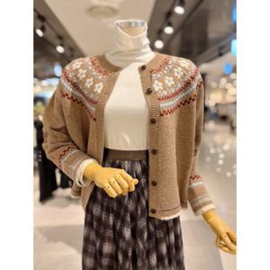 ab.fz 노르딕 패턴 플라워 니트 가디건 (ABXZ4HY38K) US