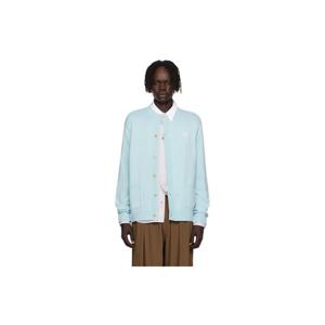 아크네 가디건 블루 크루넥 가디건 252129M200003