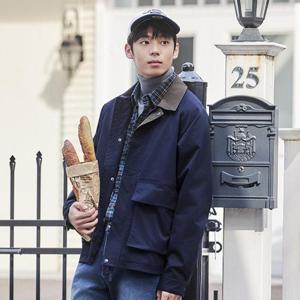 뱅뱅 동백01 카라배색 헌팅 자켓 CUL608