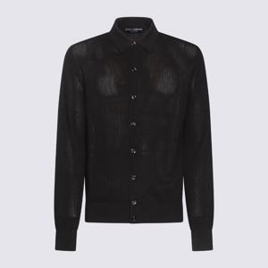 돌체앤가바나 블랙 슬림핏 포인트 칼라 셔츠 GXVB3T JBCFON0000