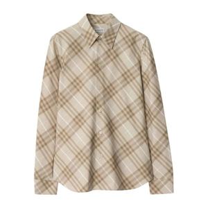 버버리 심온 체크 클래식 핏 셔츠 8115964 STONE