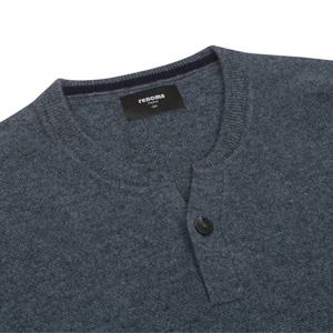 [레노마니트] RPFSW1-001GYNYWN 따뜻하고 포근한 모100 변형넥 베스트 조끼