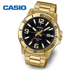 [정품] CASIO 카시오 남성 야광 정장 메탈시계 MTP-VD01G-1B