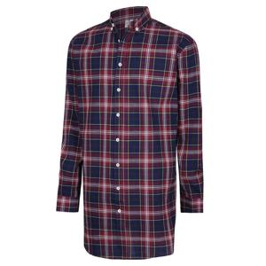 [파파브로] 타탄체크무늬 편안한 롱셔츠 면 남방 MS-SHA-Q017