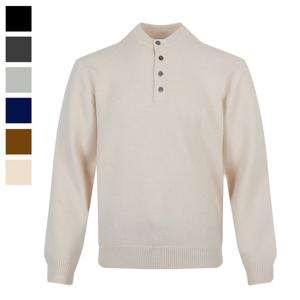 남자 포네 헨리넥 울 긴팔 니트티 AT-KN-Q040-내추럴