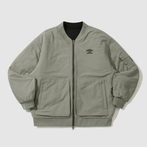 엄브로패딩 JQS UP421CPJN1-GKA 리버시블 퀼팅 패딩 봄버 자켓 / KHAKI