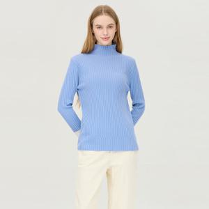 [베네통] [Online Exclusive] 투톤 슬리브 슬림 립 니트_BAKPE1561SB