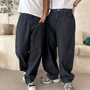 [다잇템][다잇템] 커플 자수 크로쉐 와이드핏 청바지_23027121_5