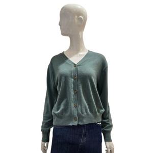 [에이비에프지]브이넥 캐시미어혼방 크롭 베이직 가디건 AGNA1HY32A