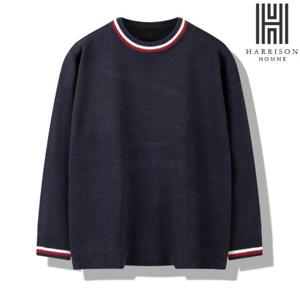 [해리슨] 오버핏 3색띠 니트 라운드 SME1147