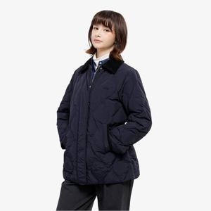 라코스테 공식 여성 물결 퀼팅 코듀로이 카라 중힙 다운 BF535E-55N HDE