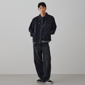 [클라이드]남성 와이드 데님팬츠 블랙 FPCDP395M