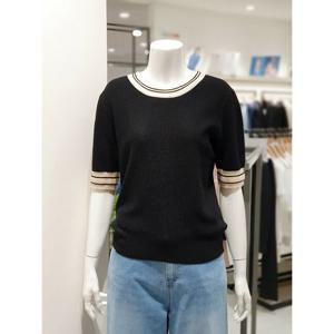 [KL][KL] 배색 라운드 풀오버 니트 KKPOOI0100 (P003297274)