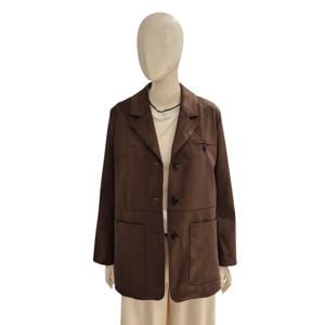 [에이비에프지]쓰리버튼 스웨이드 쟈켓 ADZ4HL01J