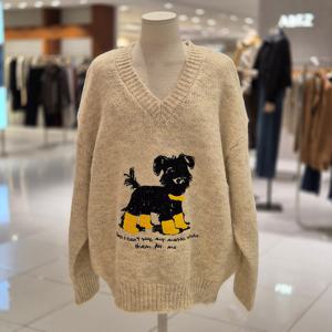 [비지트인뉴욕]퍼피 루즈핏 니트 VBBLK63