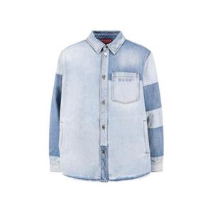 구찌 체스트 포켓 패치워크 데님 셔츠  828143 XDDBD4649 BLUE