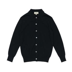 [벨리프]Essential Cotton Comfort Collar Cardigan (Black)