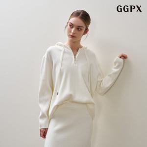 [GGPX] 데일리 라운지 후드 반집업 니트 (GPCKT017D)