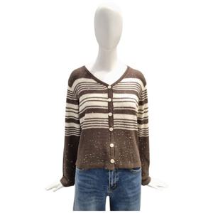 [페이지플린]브이넥 스팽글 단가라 긴팔 가디건 F5CCA506