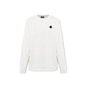 25 FW 몽클레어 그래픽 로고 롱슬리브 티셔츠 화이트 K20918D0000189AUG