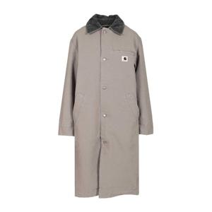 칼하트윕 버튼 프론트 칼라 허버드 캔버스 코트 I035676 3D306