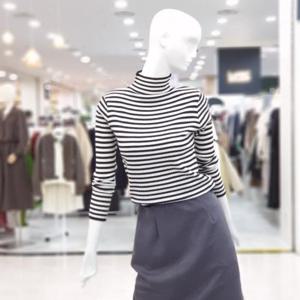 abfz sh06 반폴라 줄배색 스판 니트 SLBNZ4W40K