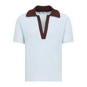 질샌더 브이넥 니트 폴로 티셔츠 J22GL0113J15434 458