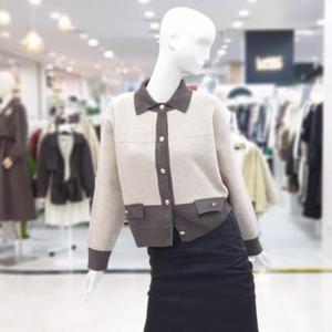 abfz sh06 카라넥 심플 배색 가디건 SLBNZ4Y42K