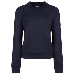 25 FW 몽클레어 로고 패치 크루넥 스웨트셔츠 네이비 K20938G0000189B0Q
