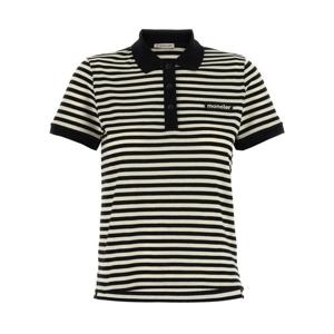 25 FW 몽클레어 로고 패치 스트라이프 코튼 폴로 셔츠 K10938A0000789AZC