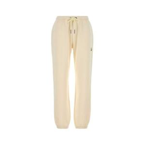 25 FW 몽클레어 로고 패치 드로우스트링 코튼 스웨트팬츠 화이트 K10938H0000989A1K