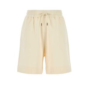 25 FW 몽클레어 로고 패치 드로스트링 코튼 쇼츠 베이지 K10938H0001189A1K