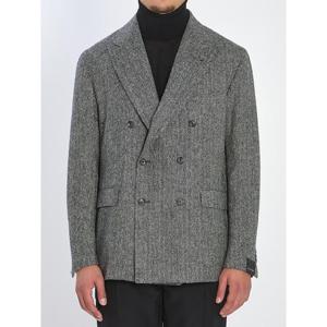 TAGLIATORE Herringbone double breasted jacket 1SNY10BN1295