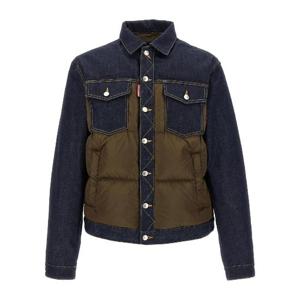DSQUARED2 Hybrid puffer-jeans jacket S74AM1610D30011961