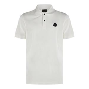 25 FW 몽클레어 로고 패치 와펜 숏슬리브 폴로셔츠 화이트 K20918A0001989A16