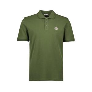 25 FW 몽클레어 시그니처 로고 패치 와펜 숏슬리브 폴로셔츠 그린 K20918A0001484556