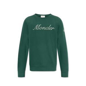 25 FW 몽클레어 로고 패치 크루네크라인 롱슬리브 스웨트셔츠 그린 K10918G0003389AUJ