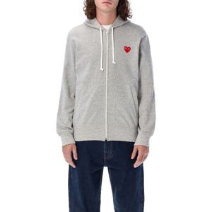 꼼데가르송 레드 하트 드로우스트링 후드 집업 AXT16805 1