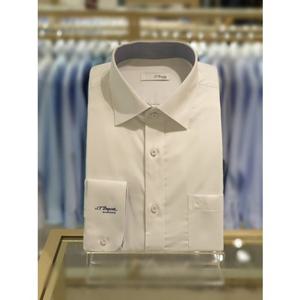 듀퐁 SE5FM12LS703SWH 남성 일반핏 긴팔 구김적고 신축성있는 스트레치 클레식 비즈니스 남자 셔츠